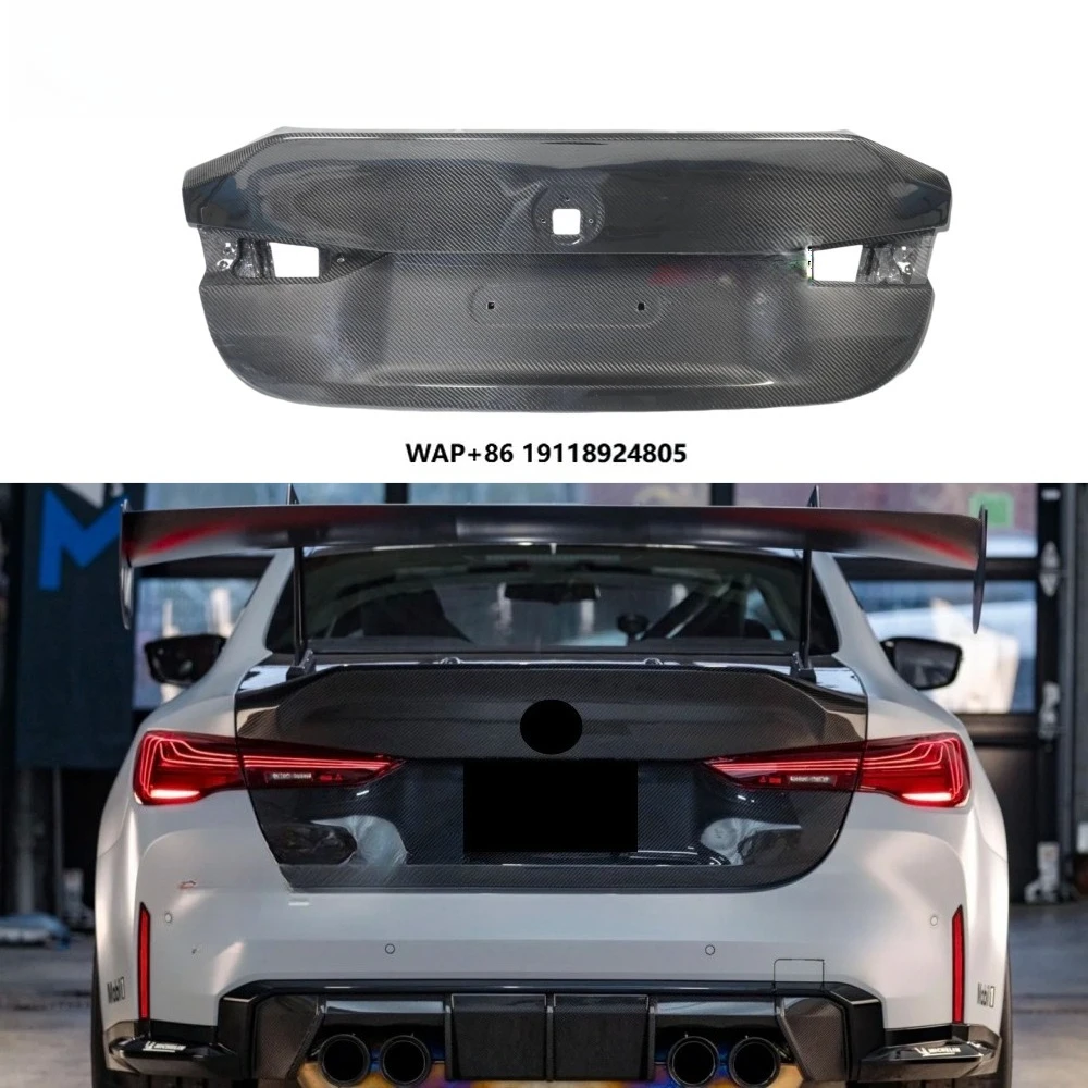 

CSL Style Carbon Fiber Rear Trunk Cover for G22 G82 M4 Coupe 2021+ Trunk Lid Perfect Installation Hight Quality Body Kit