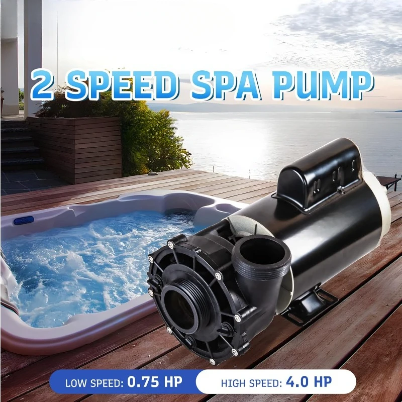 SPA Pump, 4HP Hot Tub Pump - 2 Speed LX SPA Pump Motor 220-240V, 2