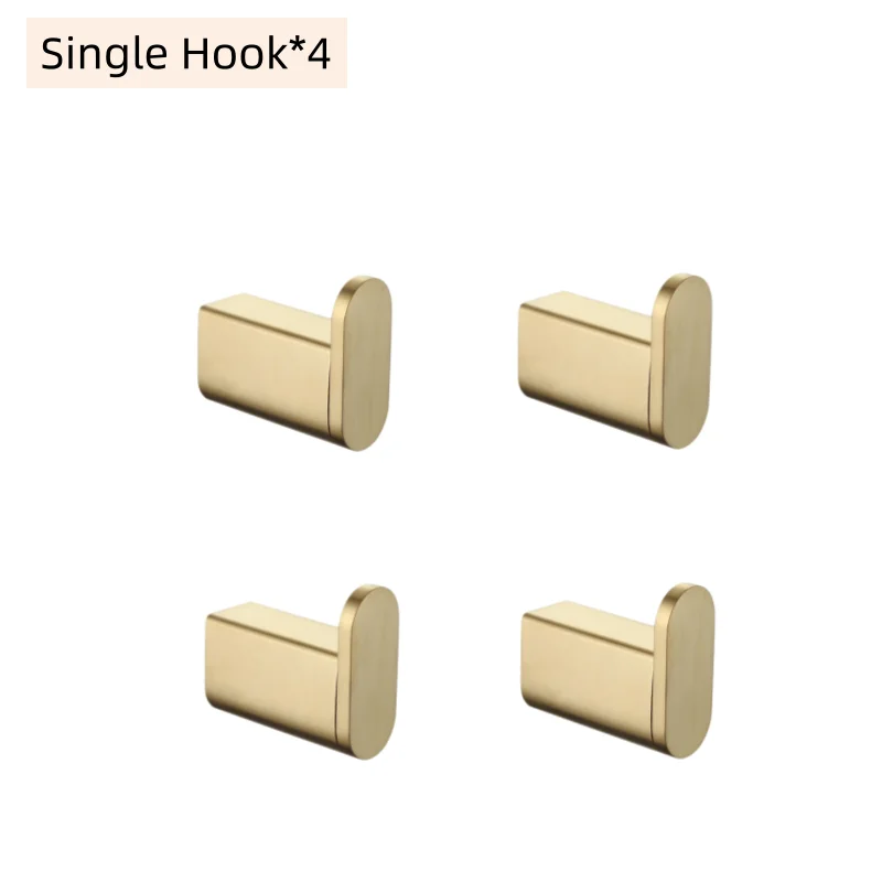 

Brushed Gold Bathroom Accessories Set Toilet Brush Holder Toilet Paper Holder Towel Bar Rail Rack Hanger Hook Soap Dish Hardware