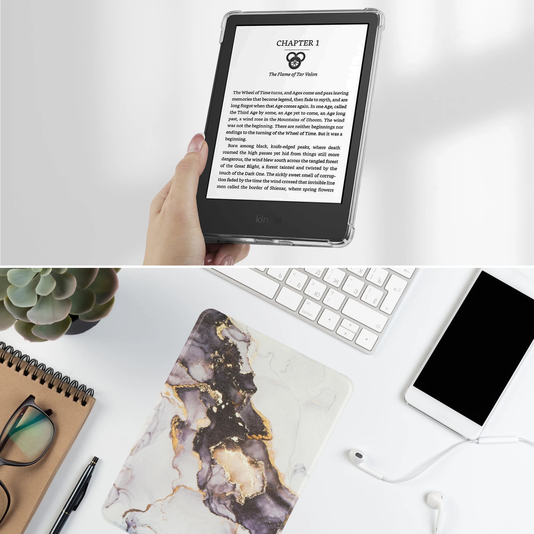 For Kindle Colorsoft Signature Edition 1st Generation Case 7 inch 2024 Transparent Soft TPU Cover Paperwhite 12th Gen 7'' Funda