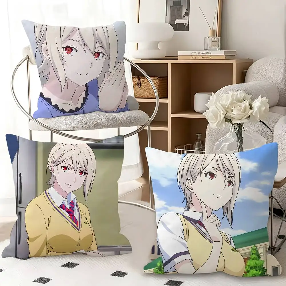 1pc Alice Nakiri Anime Characters Pillow Case Fashion Square Pillowcase Bedroom Sofa Room Ins Decoration Leisure