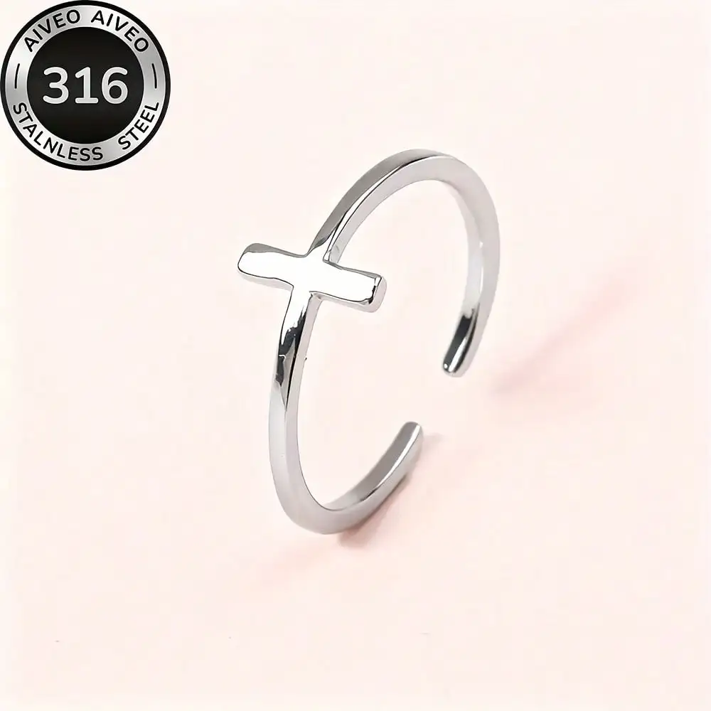 

[Golden Open Ring] High-Quality Stainless Steel Hypoallergenic Golden Open Ring, Anti-Fading, Easy And Elegant, Suitable for Daily Wear Or Party, Fashionable Women's Ring, Jewelry Accessory, And an Exquisite Gift for Women
