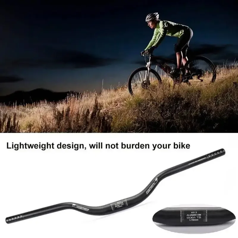 FMFXTR Mountain Bike Swallow Handlebar Larger Angle MTB Handlebar Aluminum Alloy Cycling Handlebars Riser Bar 31.8*700mm