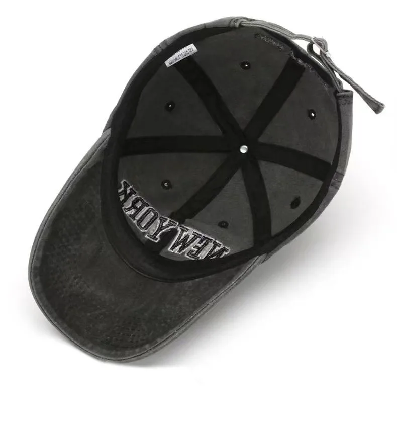 2026 New York Washed Cotton Cap für Herren und Damen – Gorras Snapback Caps Baseball Caps Sonnenschutz Casquette Dad Hat Outdoor Cap – Detail 21