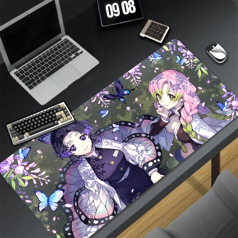 

Pattern Game Mousepad Pad Rubber Mouse Mat Desk Gaming Non Slip D-demon Slayer Table Mat PC Gamer Cabinet Mousepad Keyboard Pad