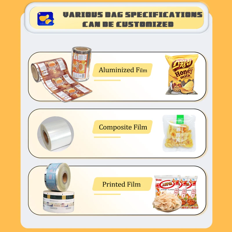 Automatic Snack Potato Chips Popcorn Banana Chips French Fries Sachet Weighing Packing Packaging Machine with Nitrogen