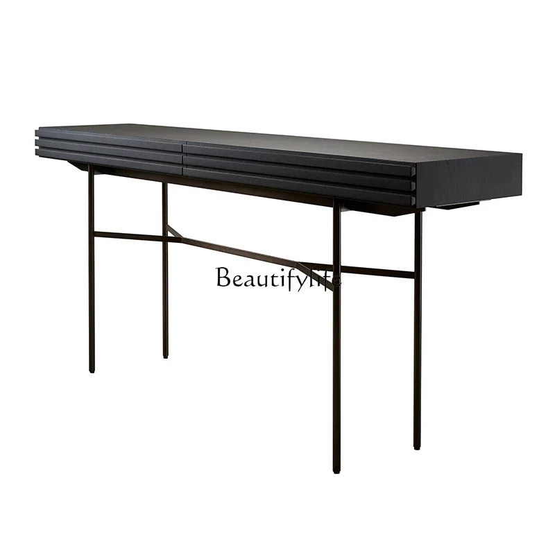 2Italian minimalist entrance table designer advanced sense of home living room partition stainless steel end view table
