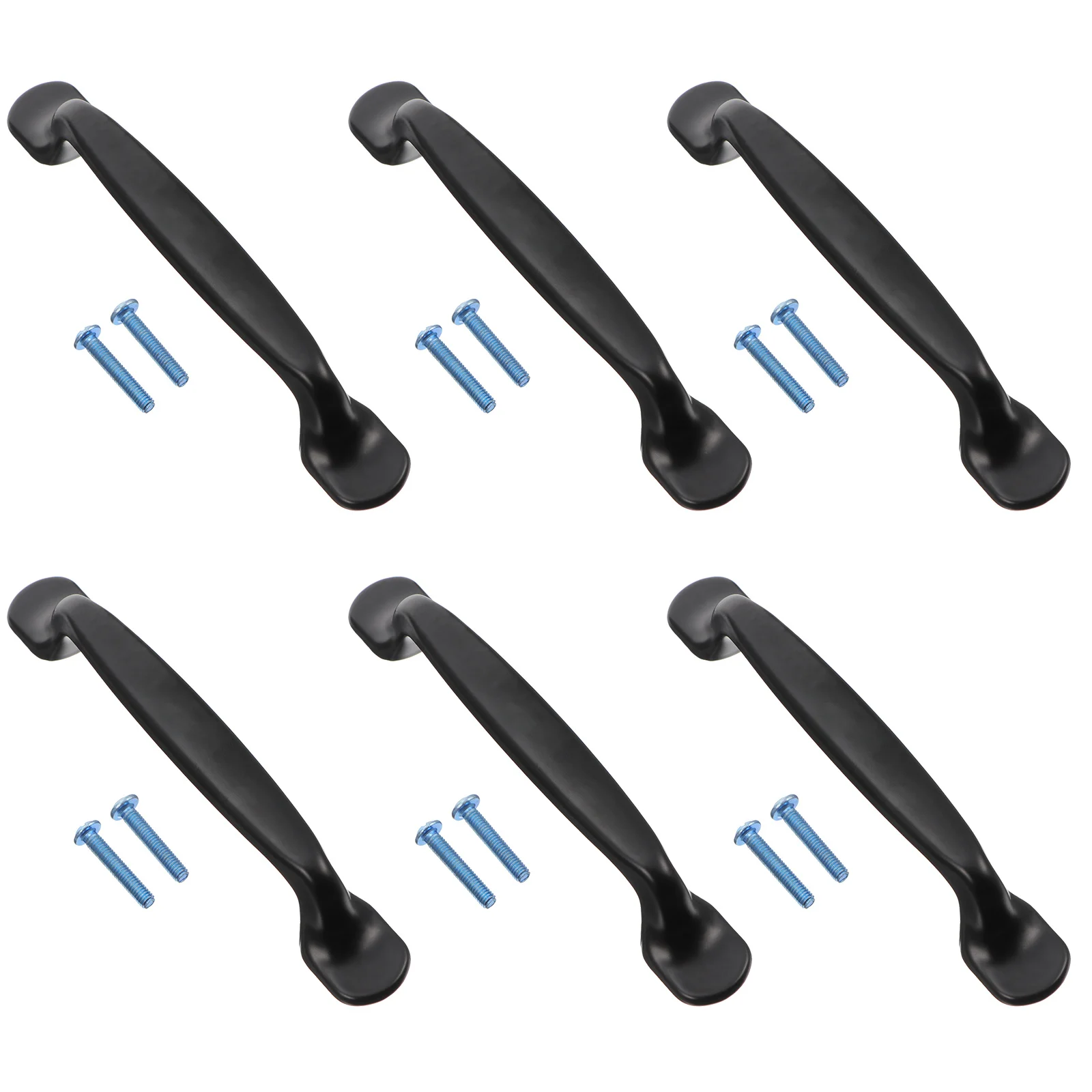 6 قطعة باب الخزانة يسحب ماتي الأسود سبيكة دائم مقابض الأدراج الأثاث خزانة تسحب مقبض الباب مقبض كابينة #4