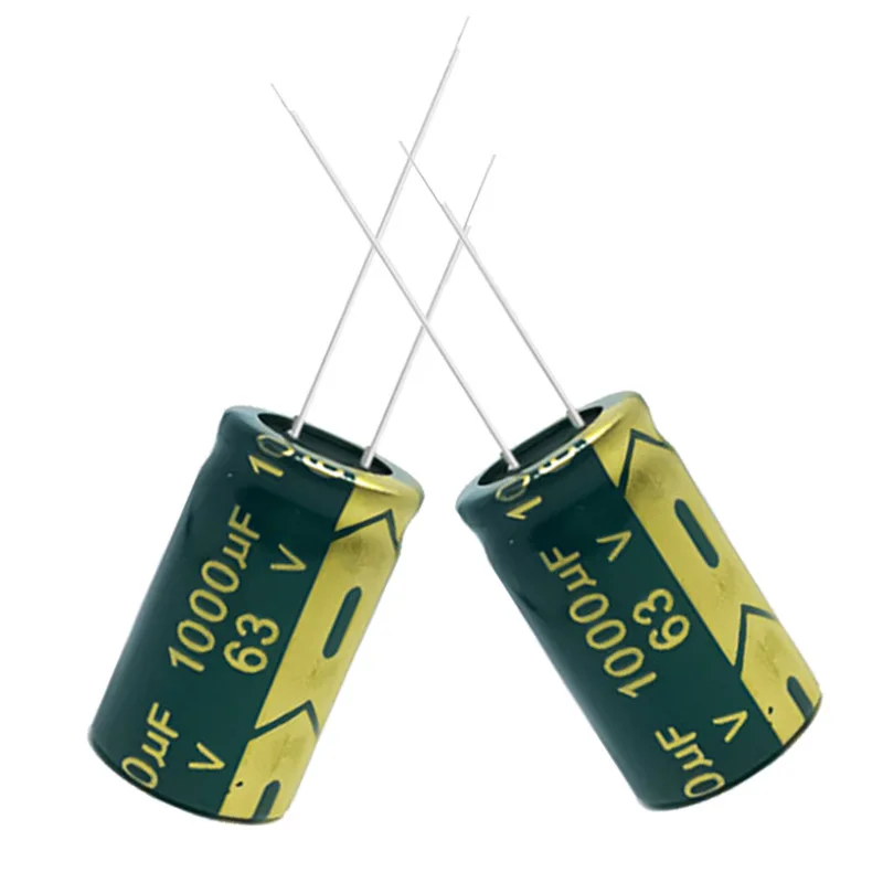 10pcs 63V1000UF Direct Aluminum 16X25mm High Frequency Long Life Voltage Resistant Commonly Used in Computer Power Supplies