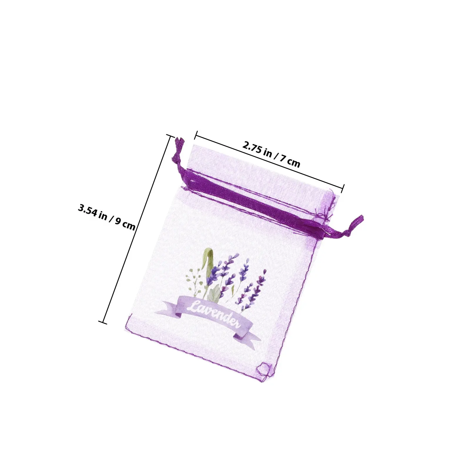 20Pcs Lavender Drawstring Bag Empty Sachet Pouches Multi Use Mesh Gauze Bags for Dried Flowers Rose Petals Jewelry Perfume