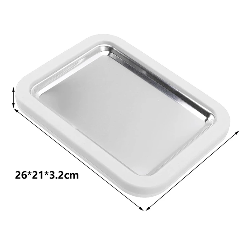 Stainless Steel Household Ice Cream Maker Plate Yogurt Fried Ice Tray DIY Mini Ice Tray