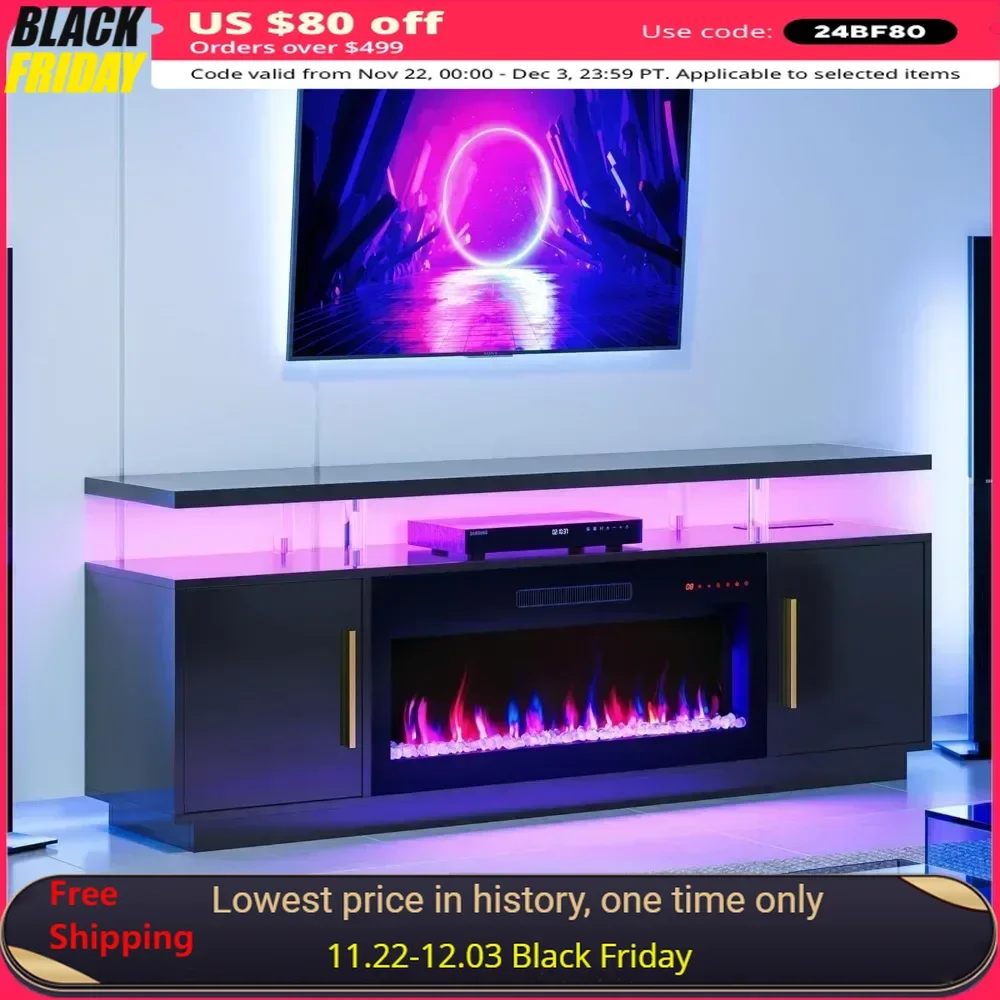 Electric Fireplaces for TVs Up To 75