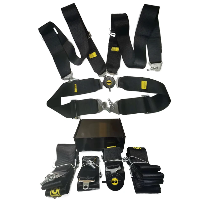 

Новый гоночный ремень безопасности: 3-дюймовый 4-точечный крепление и крепление, быстросъемный, нейлоновый материал, безопасность автомобиля, ремень безопасности в стиле JDM S