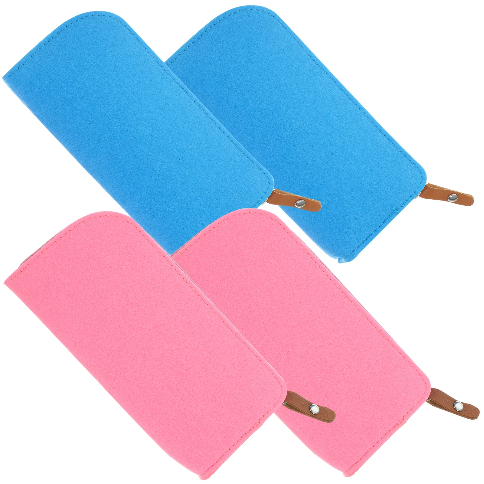 

4pcs Felt Case Lightweight Stationery Bag Student Storage Bag ganizer Large Capacity Student Storage