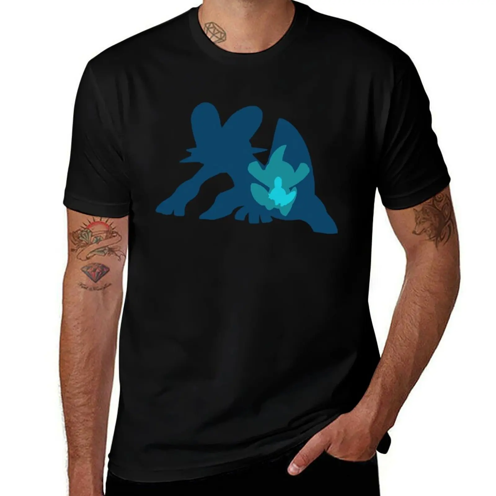 

Mudkip Marshtomp Swampert Evolution Art Essential T-Shirt t shirts for man slim fit man t shirts for men casual T-Shirt