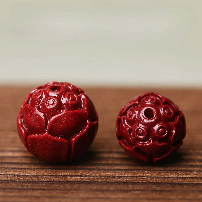 Cinnabar lotus flower bead powder