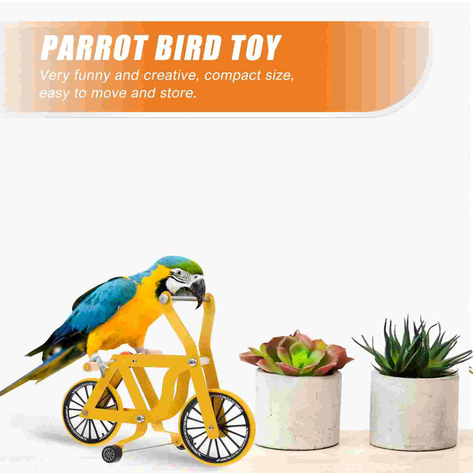 Parrot Cage Plaything Macaw Playing Toys Parrot Intelligence Toys Conure Cage Playset Bird Interactive Plaything Parrot Bike Toy