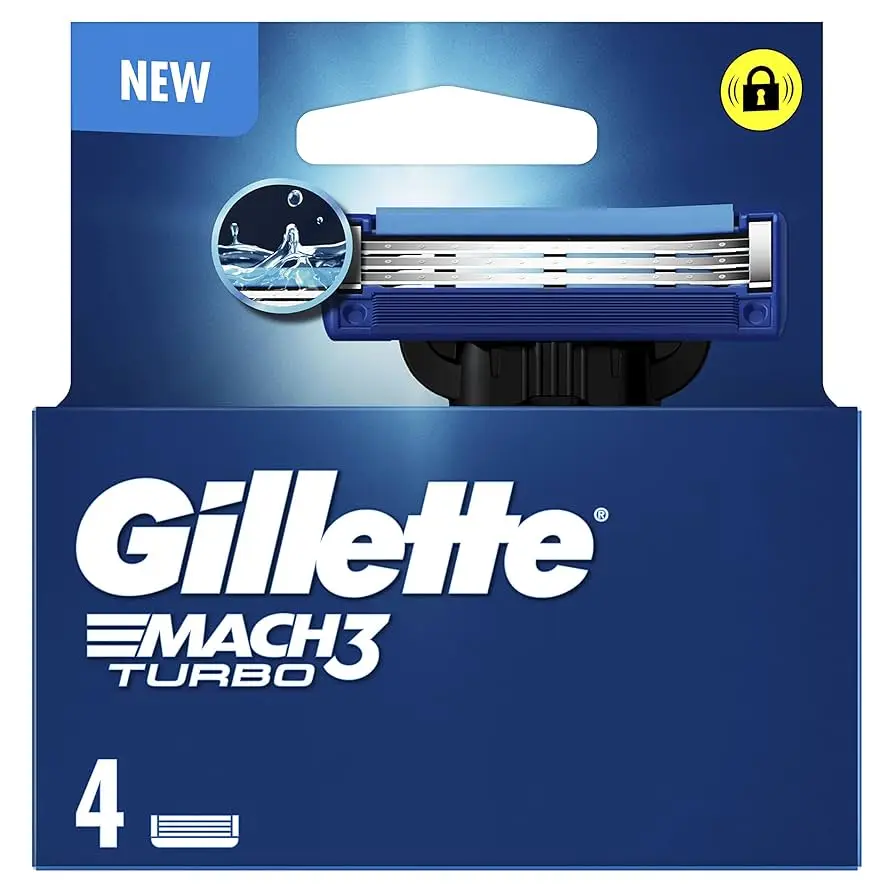 gillette mach3 turbo maquinilla recambio 4 unidades
