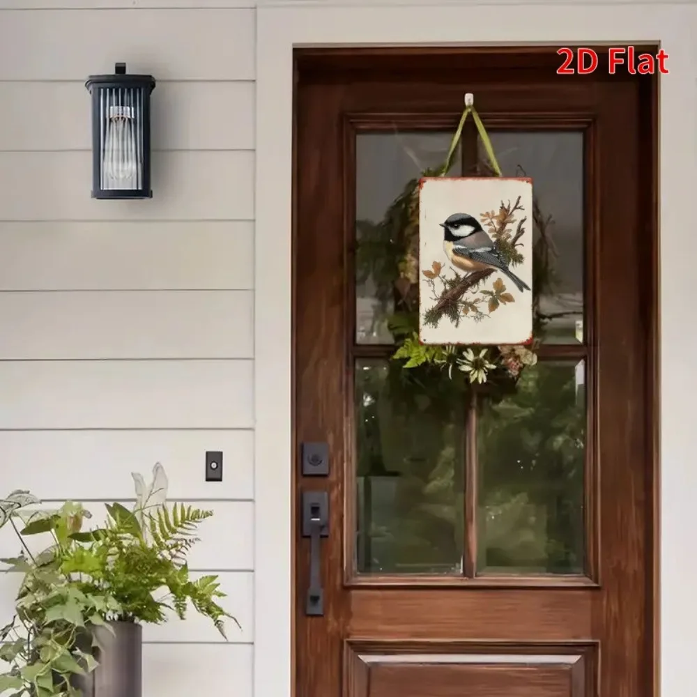 لافتة قصدير معدنية من القصدير على الطراز العتيق ذات غطاء أسود ريفي لتزيين الحائط في الهواء الطلق