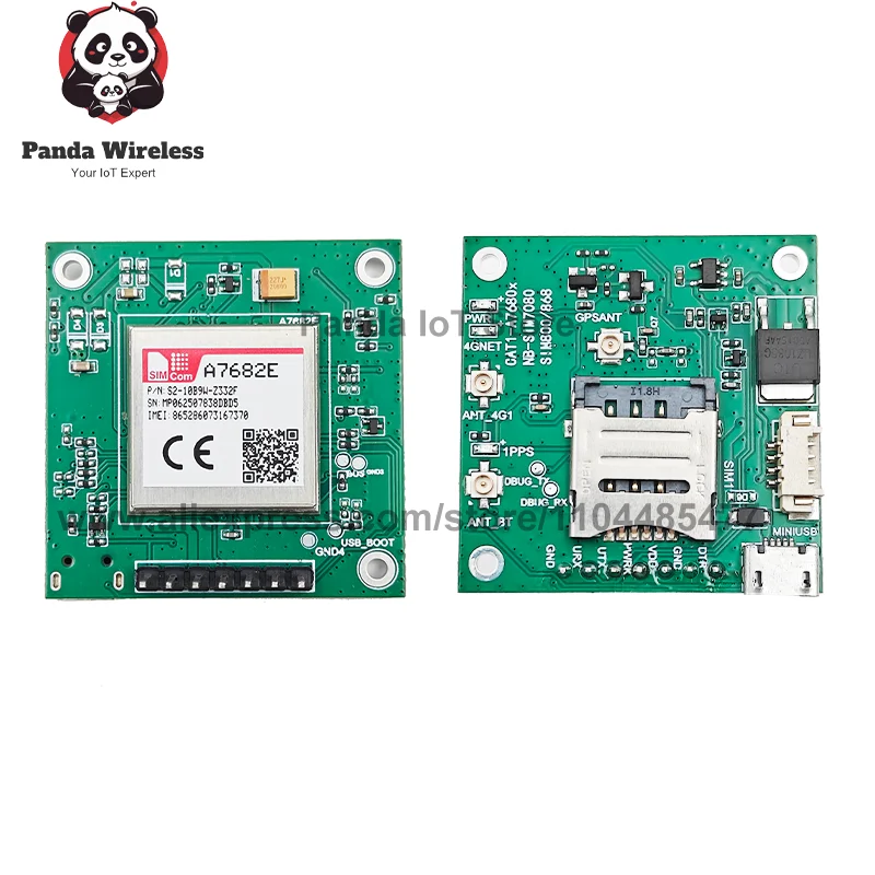 SIMcom A7682E Scheda centrale A7682E Scheda di sviluppo LTE CAT1+2G+Voce+GSM/GPRS A7682E TTL Porta seriale 1 pz