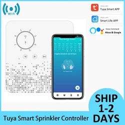 Tuya casa inteligente 8 zona wifi sprinkler controlador sistema de irrigação acesso remoto válvula temporizador consciente do tempo alexa google