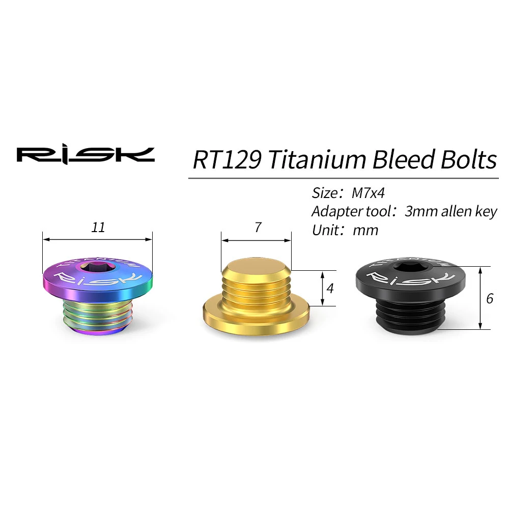 Bike Shift Lever Oil Bleed Bolt Screw, 2pcs