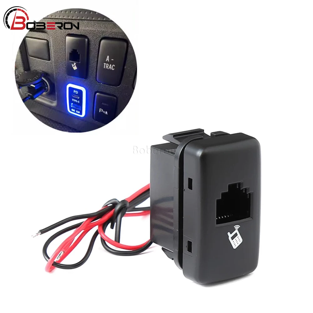 

Car 6-pin 8-pin Socket Modified Hand Phone Adapter For FJ CRUISER PRADO 120 LC76