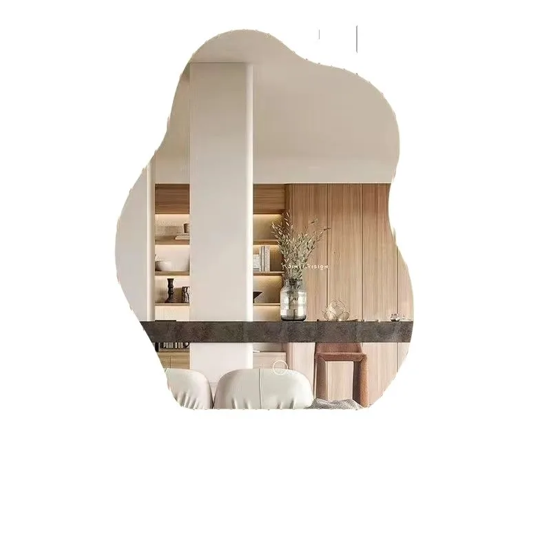 Dresser makeup mirror intelligent LED cloud mirror special-shaped vanity high definition explosion-proof ins wall-mounted