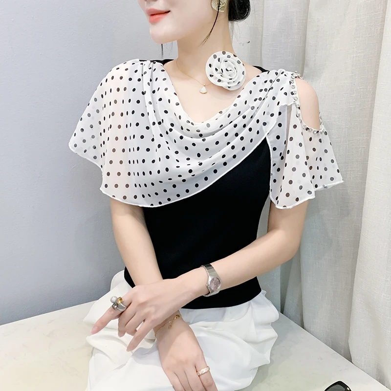 

Новинка,Лето,Европейский,Одежда,Футболка,Мода,Сексуальный,V-образный вырез,Пэчворк,Полчворк,Полны,Диаманты,Женщины,Топы,Короткие рукава,Тюль 57018