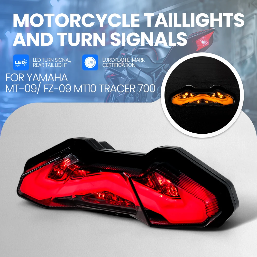 

Motorcycle LED Turn Signal Tail Light Taillight For YAMAHA MT-09/ FZ-09 & MT-09 Tracer/ Tracer Tracer 700& MT10 MT-10