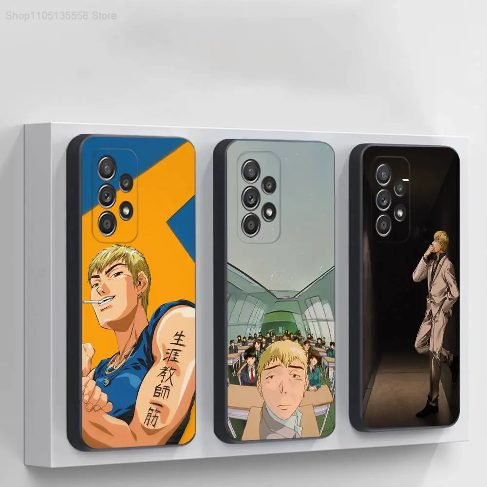 Funda de teléfono G-Great Teacher Onizuka GTO para Samsung S 25,24,23,22,30,21,10,9,Ultra,Plus,Lite,FE,4,5G, funda blanda negra