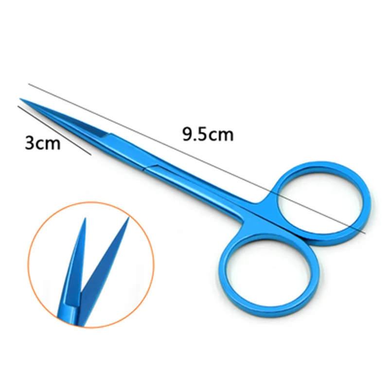 Titanium Alloy Double Eyelid Surgery Scissors 9.5cm Plastic Double Eyelid Tool Eye Opening Stitches Removal Express Scissors St