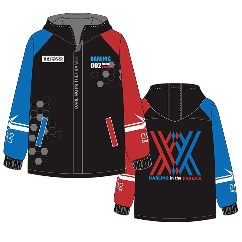 دارلينج في فرانكس زي تأثيري ، صفر اثنين 02 سترة ، سستة هوديي ، طويلة الأكمام معطف مقنعين ، قمم أنيمي ، المعاطف وغطاء الرأس