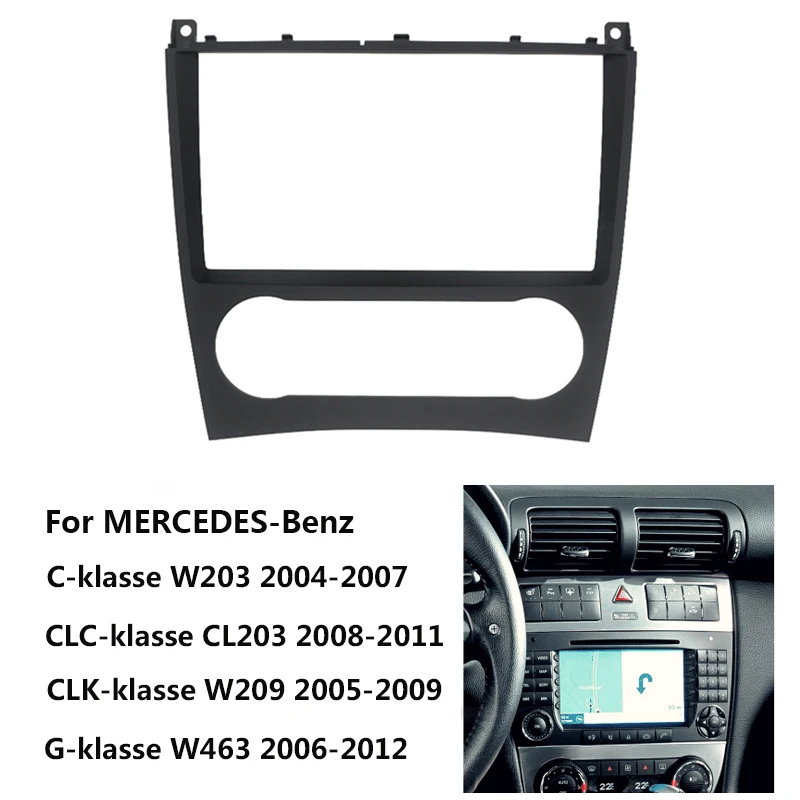 Audioproject A303 - autoradio radioframe dubbel DIN compatibel met Mercedes Benz C-klasse W203 S203 CL203 CLC 2004-2007 inbouwframe 2-DIN zwart Audioproject A303 - autoradio radioframe dubbel DIN compatibel met Mercedes Benz C-klasse W203 S203 CL203 CLC 2004-2007 inbouwframe 2-DIN zwart