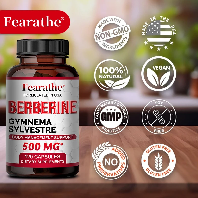 Berberine Capsules, Maximum Potency, for Blood Sugar Levels, Immune System Health, High Strength, Healthy Weight Management