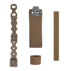 Bolsa portacargadores táctica MOLLE elástica para 9mm y linterna