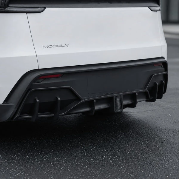 For Tesla Model Y Juniper Rear Bumper Lip Spoiler Diffuser Flashing LED Pilot Brake Light Car Rear Lower Splitter view 3