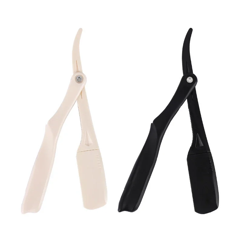 ماكينة حلاقة يدوية احترافية بحافة بلاستيكية مستقيمة ماكينة حلاقة حادة قابلة للطي ماكينة حلاقة اللحية