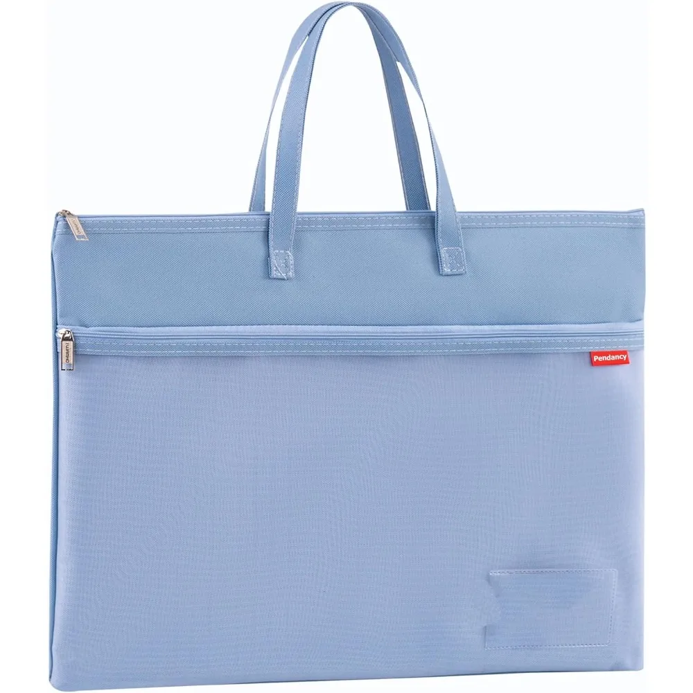 

Pendancy Mesh Zipper Pouch A3 Size, Large Double Pocket Waterproof File Bag with Handle, 13x17 in Foldable Document Storage for