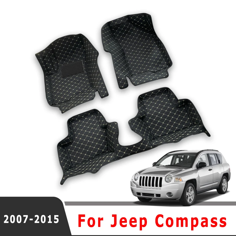 

Ковры в багажник, автомобильные коврики для Jeep Compass 2015 2014 2013 2012 2011 2010 2009 2008 2007, автомобильные внутренние водонепроницаемые чехлы, коврики