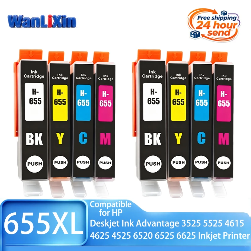 For HP655XL 655 XL 655XL Ink Cartridge Compatible For HP Deskjet Ink Advantage 3525 5525 4615 4625 4525 6520 6525 6625 printers