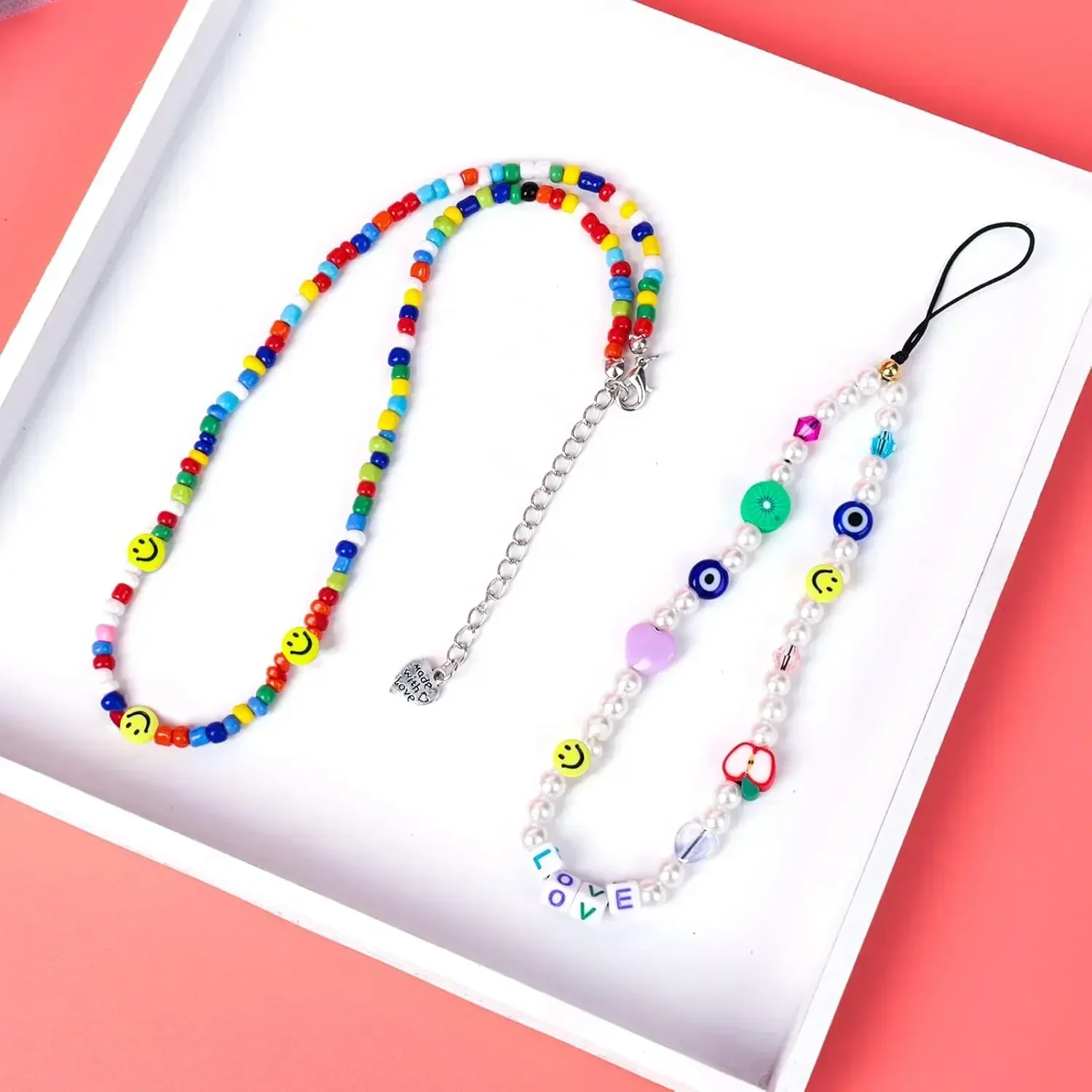 100-500PCS Acrylic Multicolor Smily Face Beads Round Flat Loose Spacer Bead for Jewelry Making DIY Bracelet Earrings Accessories image 6
