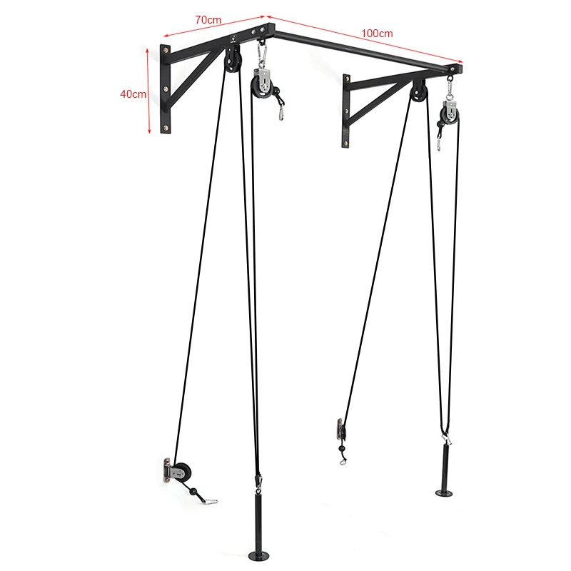 Polea de cable DIY montada en pared para bíceps y tríceps