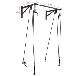 Polea de cable DIY montada en pared para bíceps y tríceps