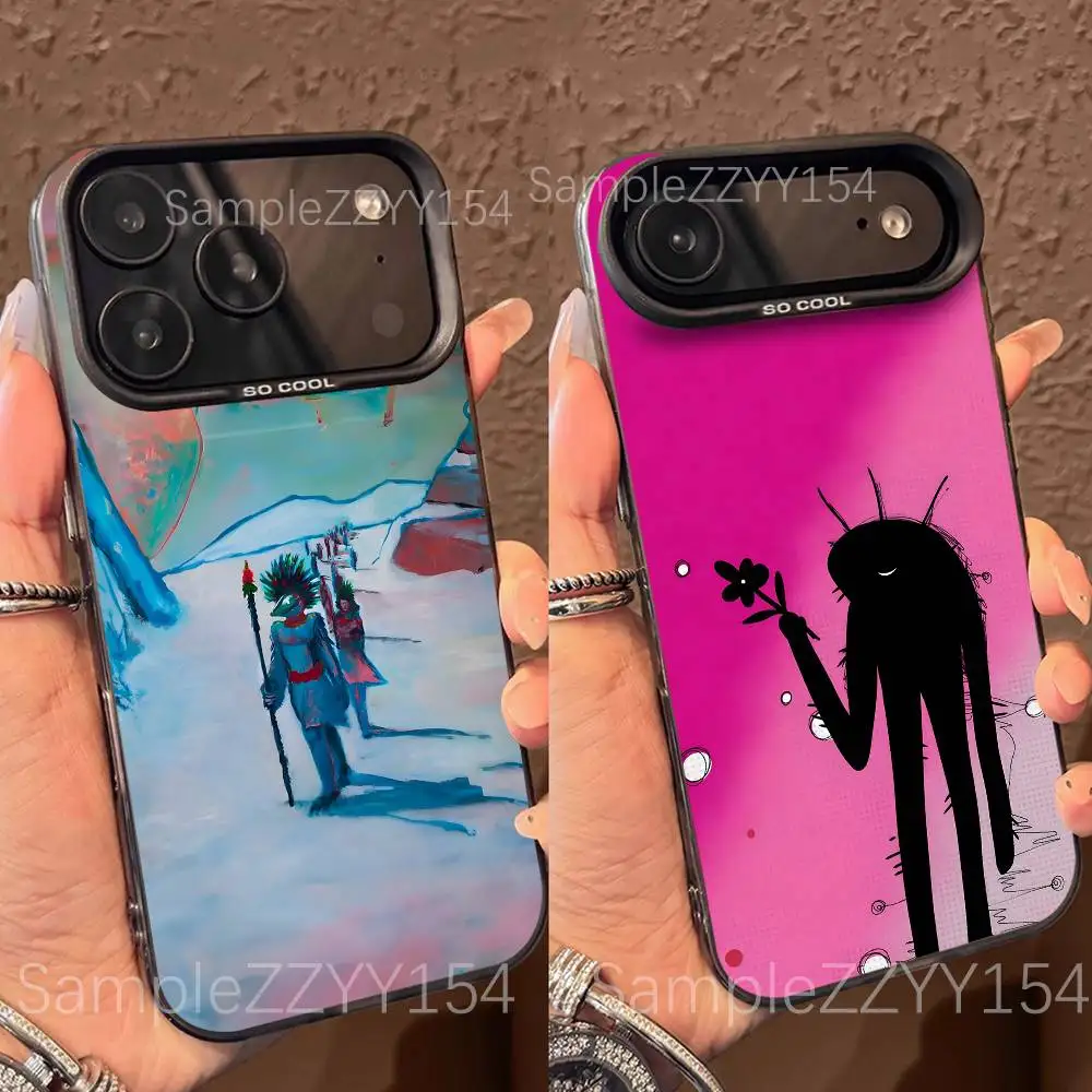 

Z-ZOE Band Phone Case For iPhone 17,16,15,14,13,12,X,8,Pro,Max,Plus,E,SE4,Air,Mini Black IMD Matte