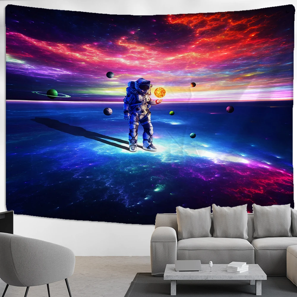 Astronaut Planet Tapestry Wall - огляд і ціна Home Decor Hippie