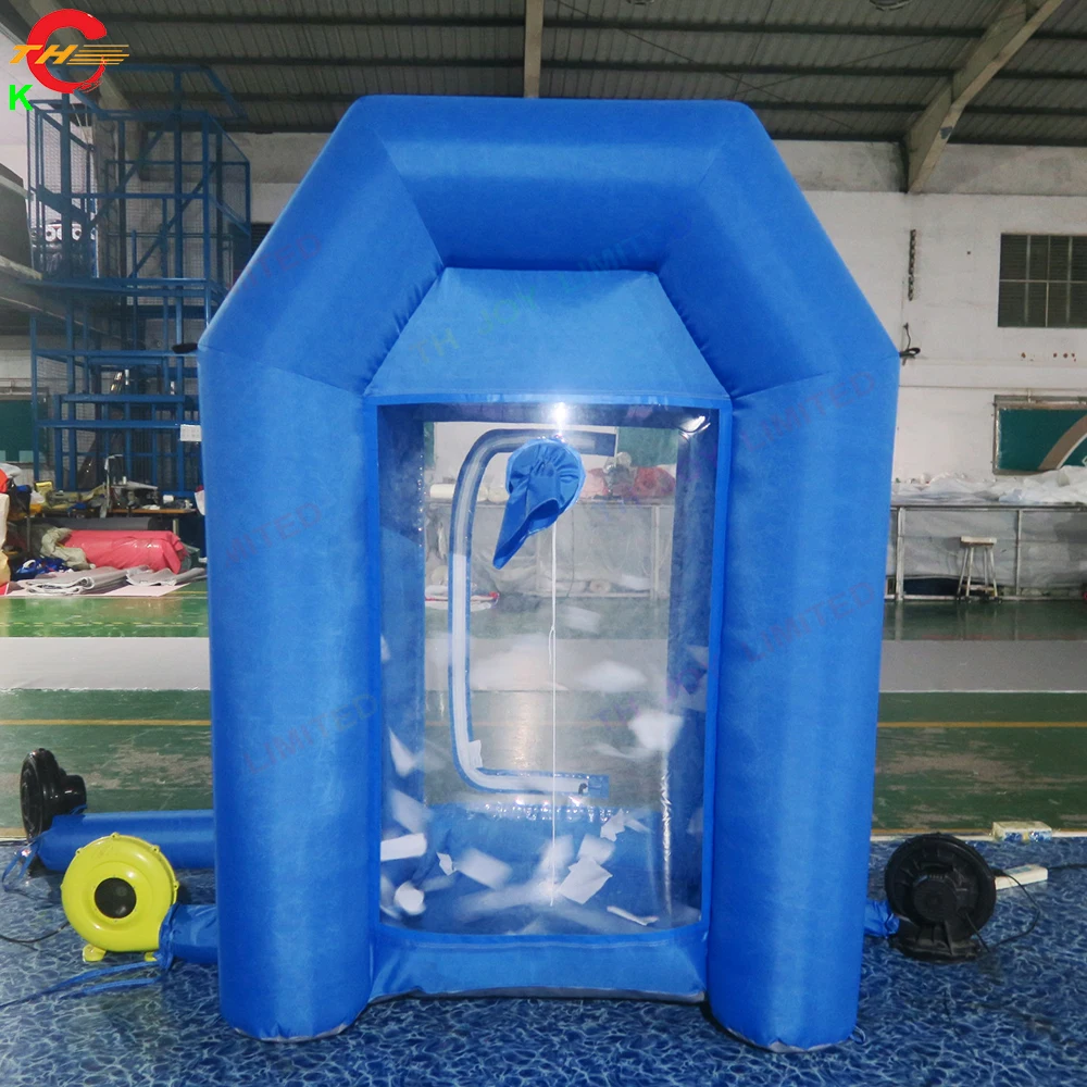 2.3x1.6m Inflatable Cash Booth Inflatable Money Grab Box Grad Bubble House for Business Advertising Promotion