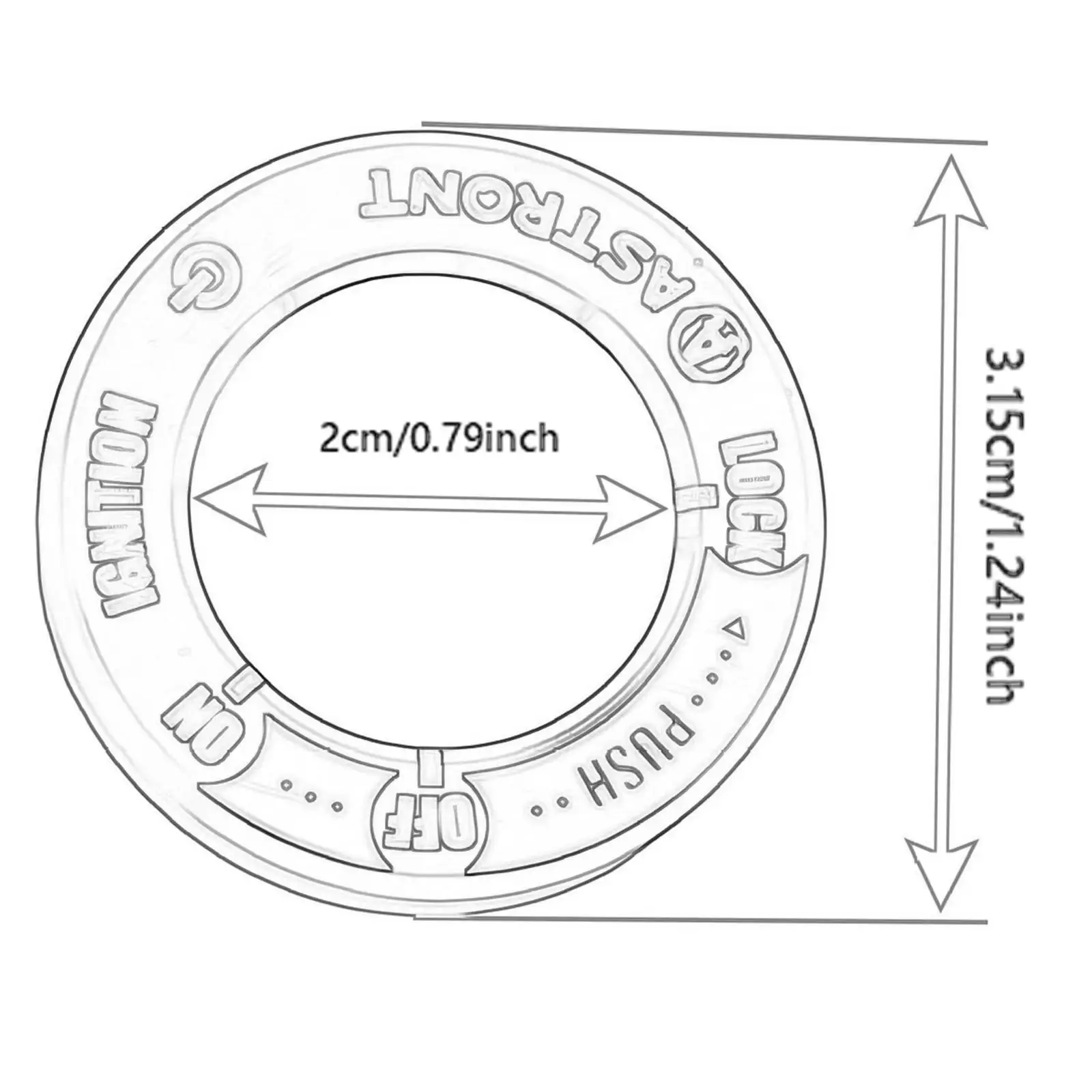 Copertura dell'interruttore Protezione dell'interruttore della chiave di accensione di ricambio resistente all'usura ad alte prestazioni per Honda CB125R CB250R JC79 MC52