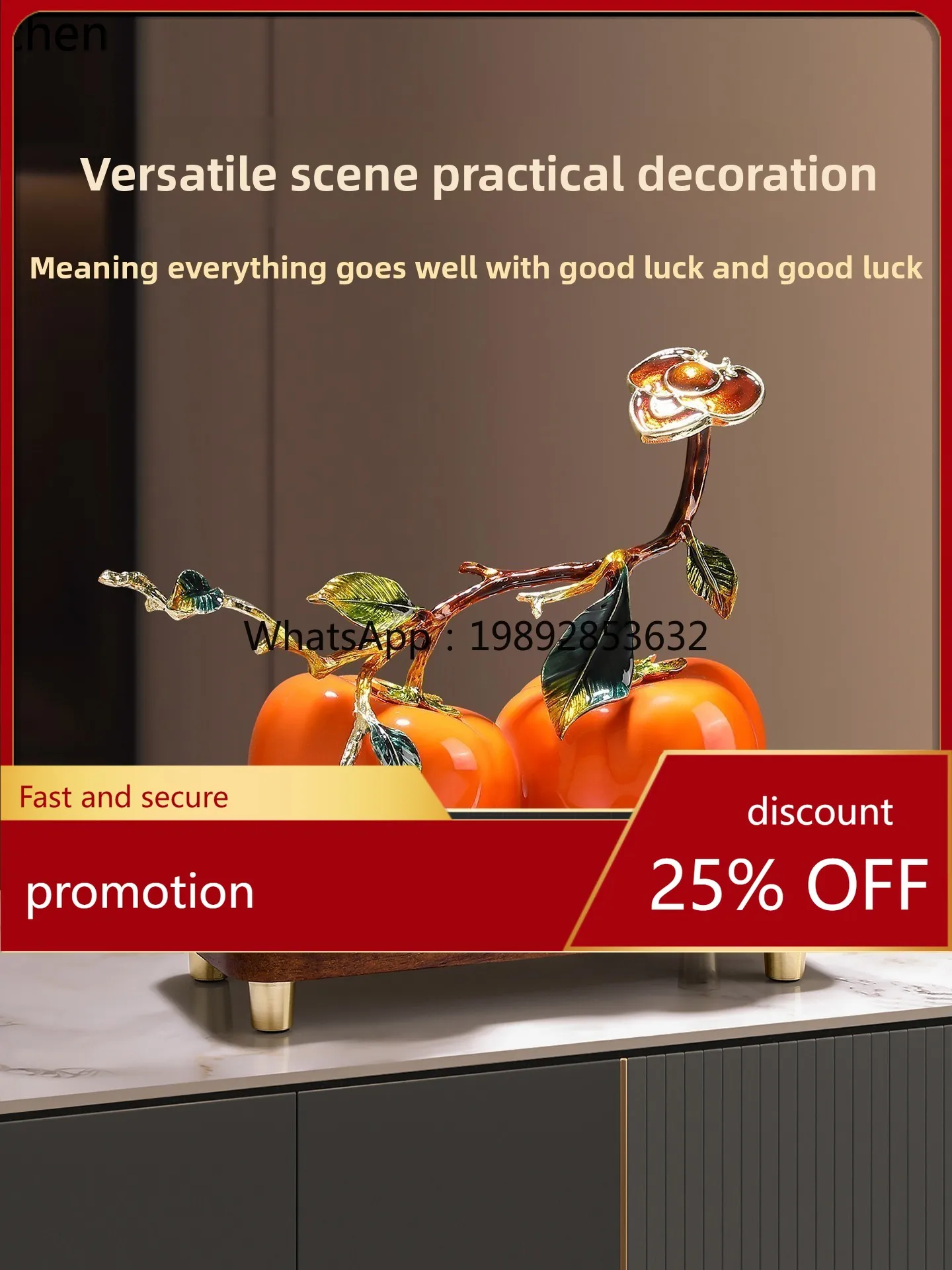 

YFY persimmon ornament living room entrance TV cabinet wine cabinet decoration