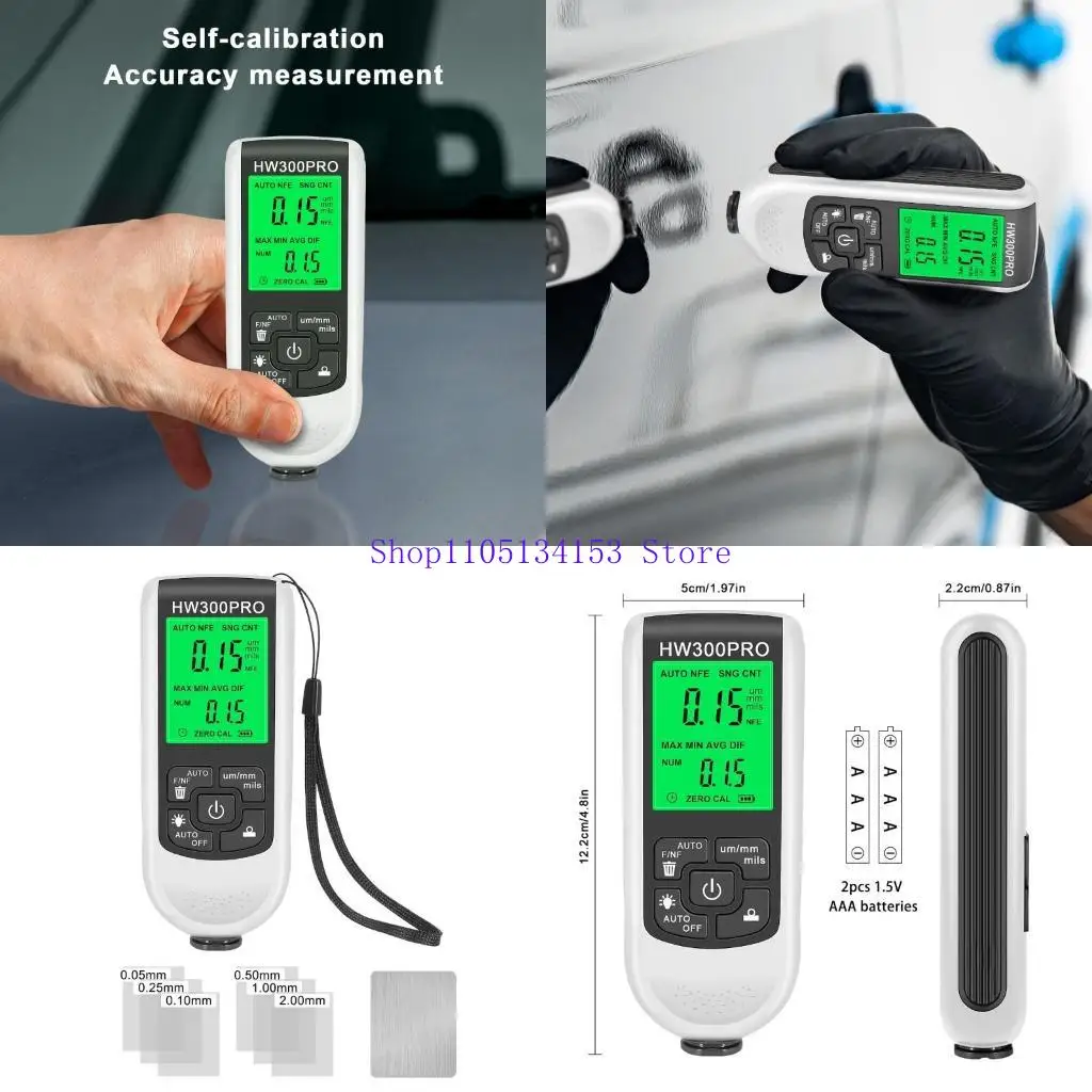 

hg89 Electroplate Metal Coating Thickness Gauge Depth Measurement Car Paint Detector